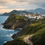 Paisaje costero del País Vasco con acantilados y mar Cantábrico